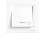 Interruttore Per Scale Con Illuminazione Morsetti A Vite Con Cornice, Bianco Schneider Asfora EPH1500321/SCH