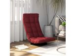 The Living Store Sedia Da Terra Girevole In Tessuto Rosso Vino