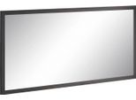 Dmora Specchio Adelchi 2X60H Cm Nero Antracite, Materiale Struttura In Vetro Italy