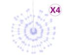 Vidaxl Luci Di Natale Pirotecniche 4 Pezzi 140 Led Blu 17Cm