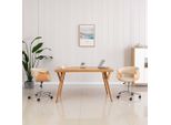 The Living Store Sedie Da Pranzo 2 Pz. Girevoli In Ecopelle Crema