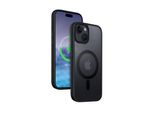Crong Hybrid Frost Mag Cover - Custodia Per Iphone 15 Plus Magsafe (Nero)