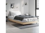 The Living Store Struttura Letto Rovere Sonoma 100X200 Cm Materiale A Base Di Legno