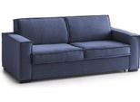Talamo Italia Divano Letto 3 Posti Adalberto 95X200 Cm Nero, Sfoderabile Contenitore Italy