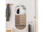 The Living Store Specchio Da Parete 35X80 Cm In Vetro Ovale