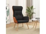 The Living Store Reclinabile In Tessuto Nero E Pvc