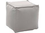 Talamo Italia Pouf Aron 45X45X45H Cm Bianco, Sfoderabile Bianco Italy