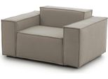 Talamo Italia Poltrona Rodonite Grigio Tortora, Braccioli Peso Supportato 90 Kg Italy