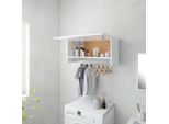 The Living Store Armadio Bianco 70X32,5X35 Cm Materiale A Base Di Legno