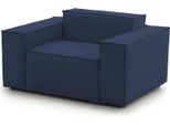 Talamo Italia Poltrona Rodonite Blu, Braccioli Peso Supportato 90 Kg Italy