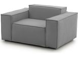 Talamo Italia Poltrona Leonia Grigio, Braccioli Peso Supportato 90 Kg Italy