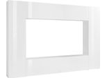 Dmora Parete Attrezzata Amel 30X260X180H Cm Bianco Lucido, 4 Ante Apertura Battente E A Ribalta Italy