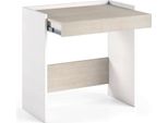 Dmora Scrivania Adri 40X80X79H Cm Bianco, Un Cassetto Materiale Piano In Legno Nobilitato Italy