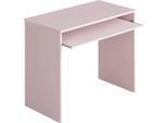 Dmora Scrivania Ajeje 90X54X79H Cm Rosa, Un Ripiano Materiale Piano In Legno Nobilitato