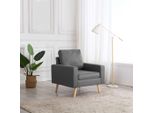 The Living Store Poltrona In Tessuto Grigio Chiaro