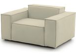 Talamo Italia Poltrona Rodonite Beige, Braccioli Peso Supportato 90 Kg Italy