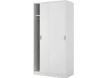 Dmora Guardaroba 2 Ante Alt 50X200H Cm Bianco, Appendiabiti 2 Ante