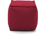 Talamo Italia Pouf Aron 45X45X45H Cm Rosso, Sfoderabile Rosso Italy