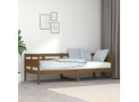 The Living Store Letto Da Giorno In Pino Massiccio Marrone Miele 80X200 Cm