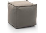 Talamo Italia Pouf Aron 45X45X45H Cm Grigio, Sfoderabile Grigio Italy
