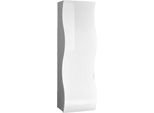 Dmora Armadio Multiuso 1 Anta Azalea 40X187.2H Cm Bianco Bianco Lucido, Un'anta 2 Vani Italy