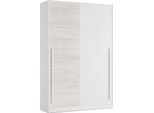Dmora Guardaroba 2 Ante Aristode 50X200H Cm Bianco Bianco Anticato, Appendiabiti 2 Ante