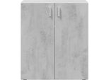 Dmora Armadio Multiuso 2 Ante Argento 37X92H Cm Bianco, 2 Ante 2 Vani