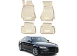 2007-2016 Audi A4 Sedan Avant Allroad B8 Tappetini In Gomma Beige 4 Pz