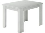 Dmora Tavolo Allungabile Airin 90X90X75H Cm Bianco Larice Lucido, 8 Posti Allungabile Italy