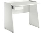 Dmora Scrivania Abulele 60X90X80H Cm Bianco, Un Cassetto Materiale Piano In Legno Nobilitato Italy