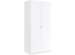 Dmora Guardaroba 2 Ante Avik 52X180H Cm Bianco, Appendiabiti 2 Ante