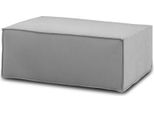 Talamo Italia Pouf Assisi 70X100X43H Cm Grigio, Sfoderabile Grigio Italy