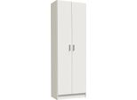 Dmora Armadio Multiuso 2 Ante Altiplano 37X180H Cm Bianco, 2 Ante 8 Vani