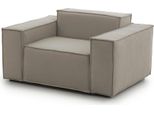 Talamo Italia Poltrona Leonia Grigio Tortora, Braccioli Peso Supportato 90 Kg Italy
