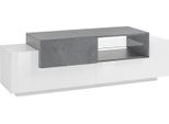 Dmora Mobile Porta Tv Andris 45X160X51H Cm Bianco Lucido, 3 Vani 3 Ante Italy
