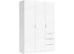 Dmora Guardaroba 3 Ante Ade 52X135 Cm Bianco, Appendiabiti 3 Ante