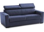 Talamo Italia Divano Letto 3 Posti Algo 95X200 Cm Nero, Sfoderabile Contenitore Italy