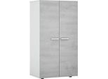 Dmora Armadio Multiuso 2 Ante Arful 36X101H Cm Bianco, 2 Ante 7 Vani