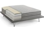 Talamo Italia Materasso Piazza E Mezza Arguello 120X190X37H Cm Grigio Chiaro, Sfoderabile Misura Rete Compatibile 120X190 Cm Italy