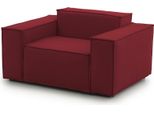 Talamo Italia Poltrona Rodonite Rosso, Braccioli Peso Supportato 90 Kg Italy