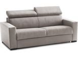 Talamo Italia Divano Letto 3 Posti Action 95X220 Cm Nero Tortora, Sfoderabile Contenitore Italy