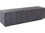 Dmora Mobile Porta Tv Acix 44X162X46H Cm Grigio Ardesia, 2 Vani 4 Ante Italy