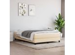 The Living Store Struttura Letto Panna 140X190 Cm Tessuto