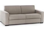 Talamo Italia Divano Letto 3 Posti Estia 95X220 Cm Nero Tortora, Sfoderabile Contenitore Italy