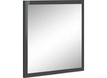 Dmora Specchio Lelia 2X60H Cm Nero Antracite, Modulabile Italy