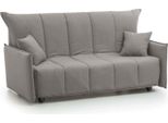 Talamo Italia Divano Letto 3 Posti Antal 90X165 Cm Nero, Sfoderabile Rete Letto Elettrosaldata, Materasso Indeformabile Italy