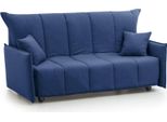 Talamo Italia Divano Letto 3 Posti Ardis 90X190 Cm Nero, Sfoderabile Rete Letto Elettrosaldata, Materasso Indeformabile Italy