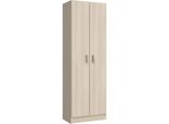 Dmora Armadio Multiuso 2 Ante Aragorn 37X180H Cm Marrone Rovere, 2 Ante 4 Vani
