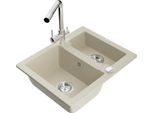 Mexen Carlos Lavello In Granito 1,5 Vasca Con Miscelatore Cucina Duero, Beige - 6518-69-671600-00
