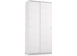 Dmora Guardaroba 2 Ante Alaysia 45X195H Cm Bianco, 2 Ante 6 Vani Italy